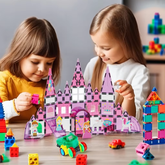 Children Educational DIY Building Blocks Set 3D Magnetic Tiles Kids Magnetic Block Toy for Learning and Creativity